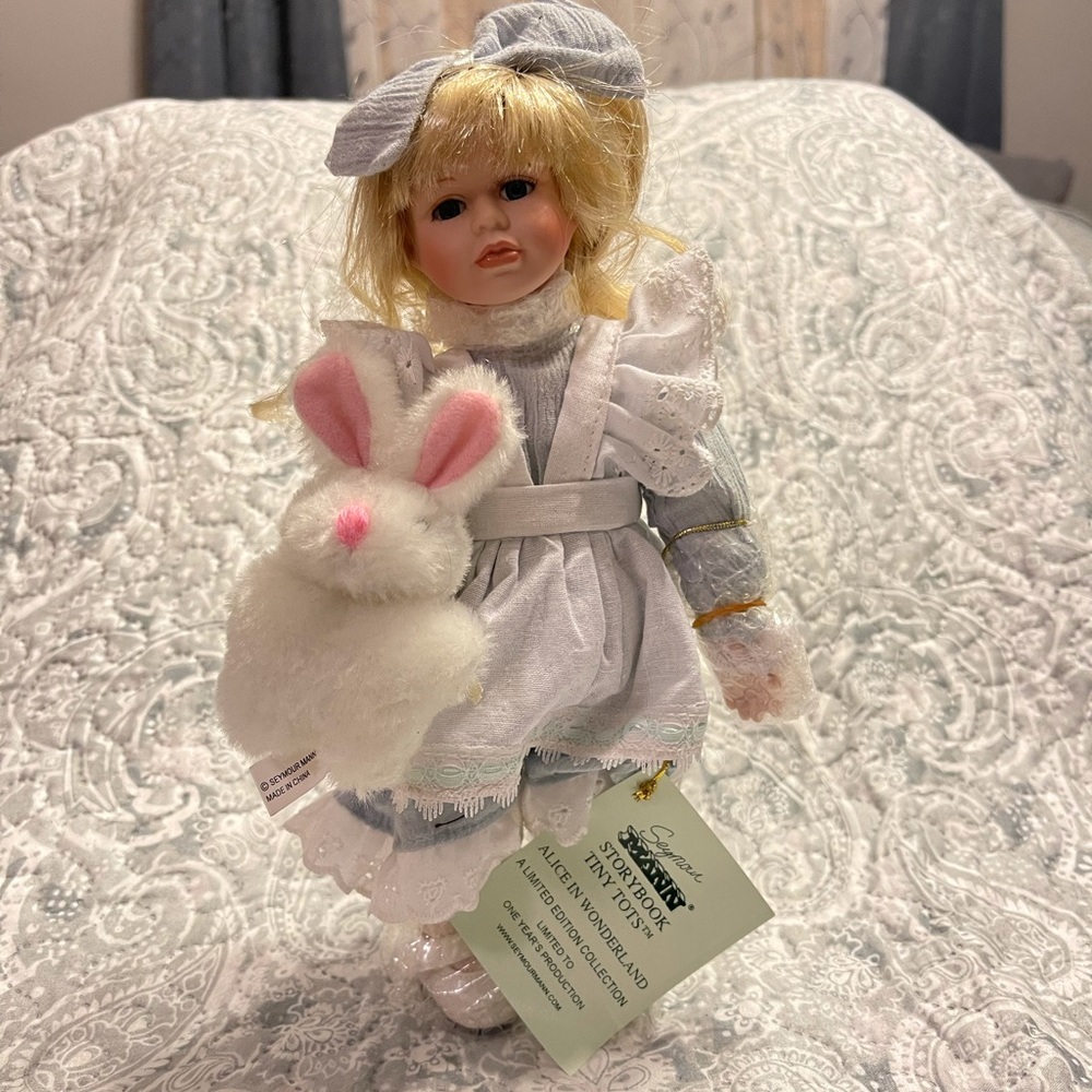 Porcelain Alice and wonderland collectible doll
